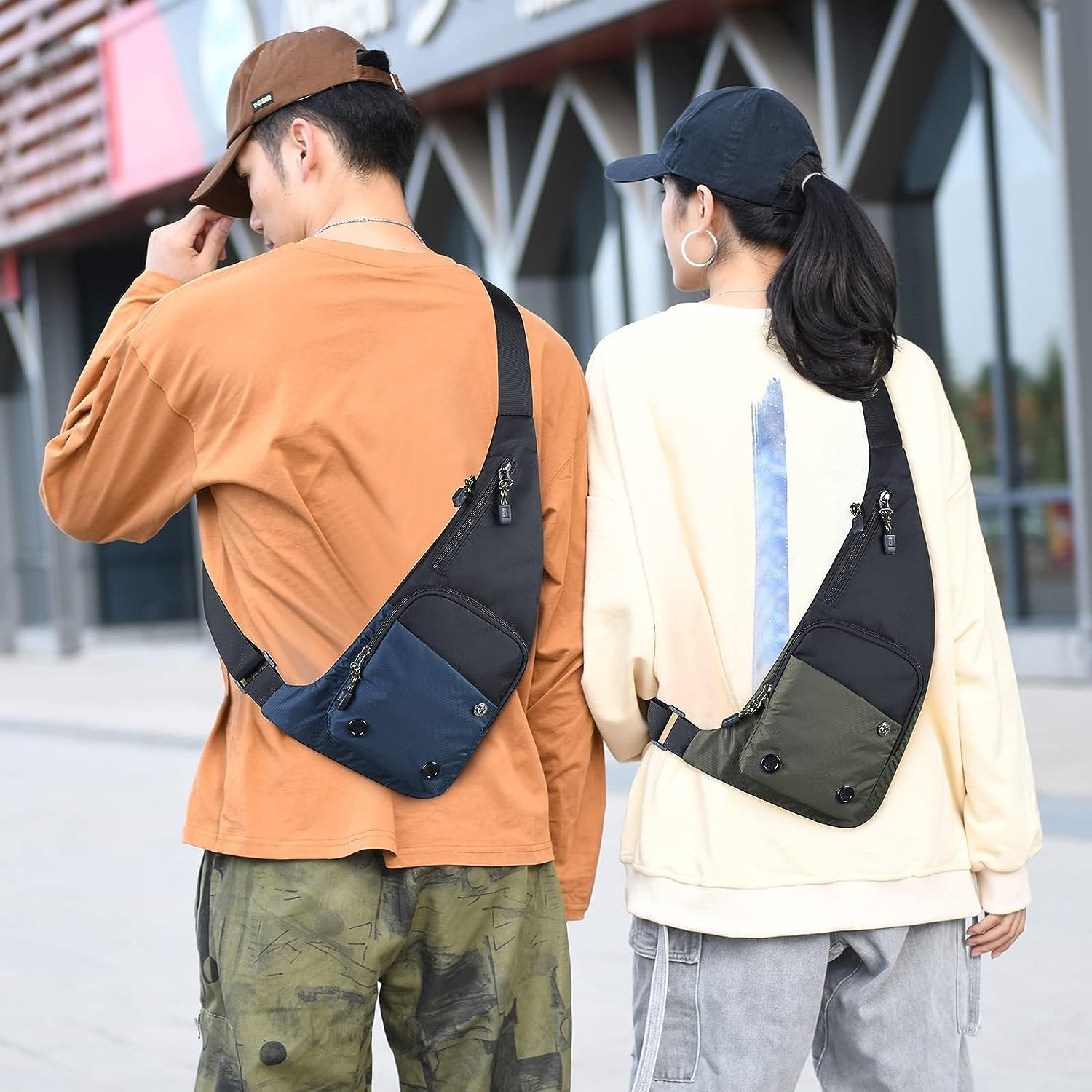 Small Sling Bag For Men Waterproof Crossbody Bag Man Purse Slim Chest Backpac…