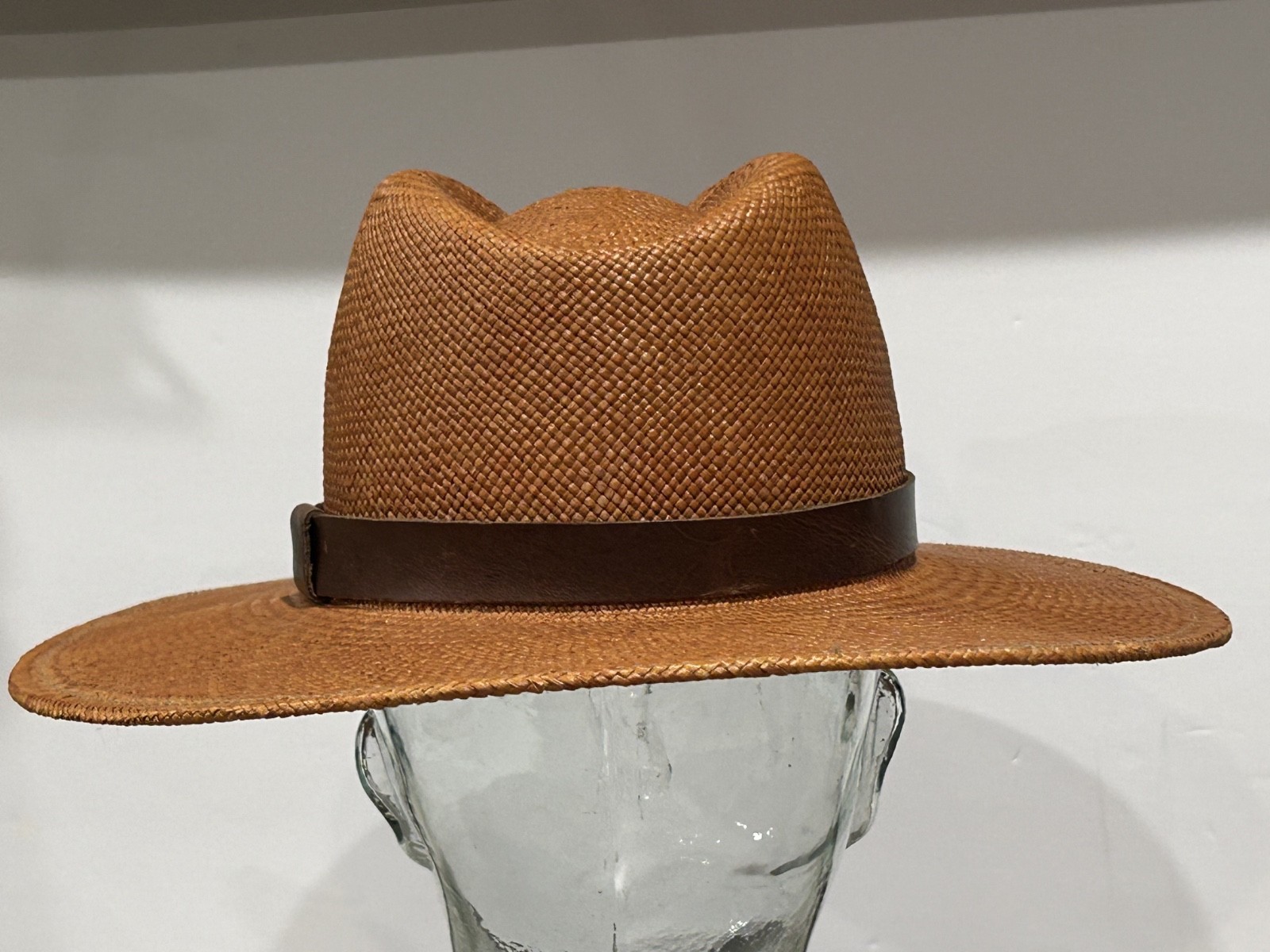 Goorin Bros Toquilla Panama Straw Flat Brim Fedora Hat Sz 7 SHARP – NEW
