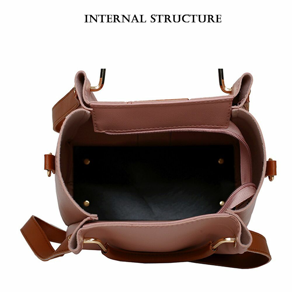 4Pcs/Set Women Lady Leather Handbags Messenger Shoulder Bags Tote Satchel Purse