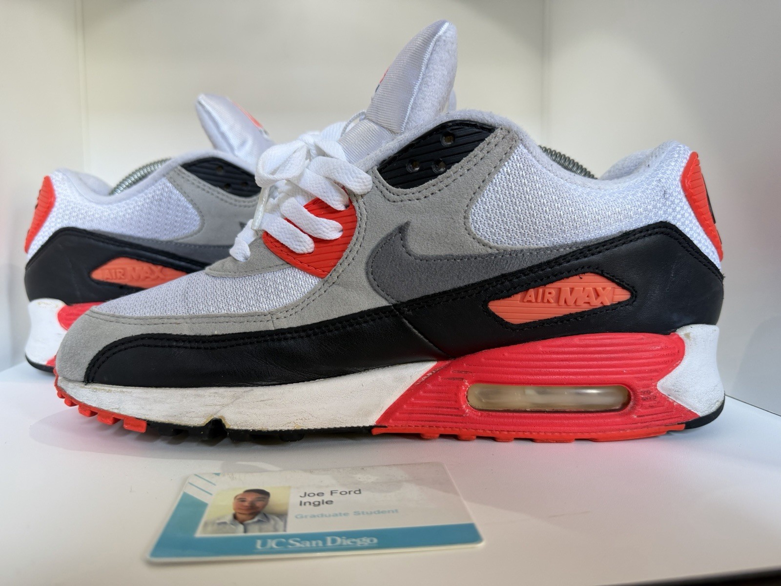 Nike Air Max 90 OG Infrared 2015 Size 9 OG Box Hang Tag Authentic