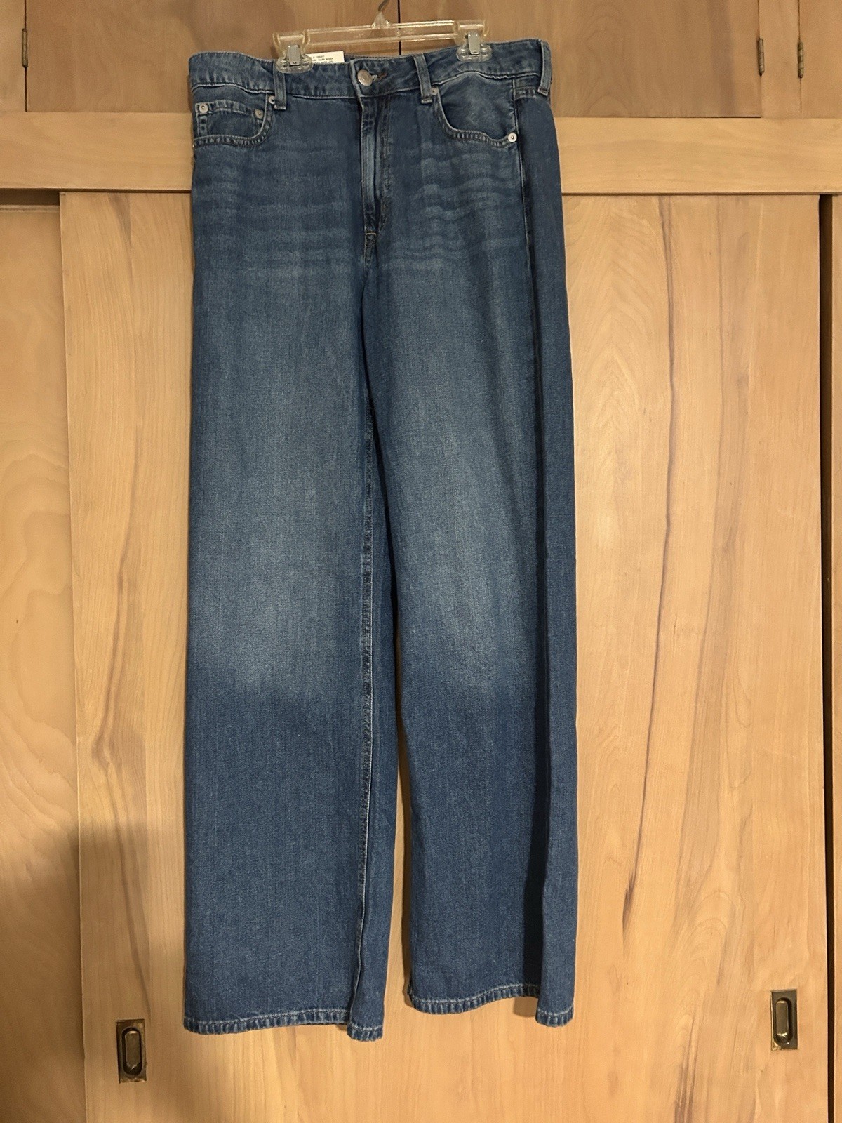 Aeropostale Women’s Straight Wide Leg Denim, Size 10, Medium Blue Wash