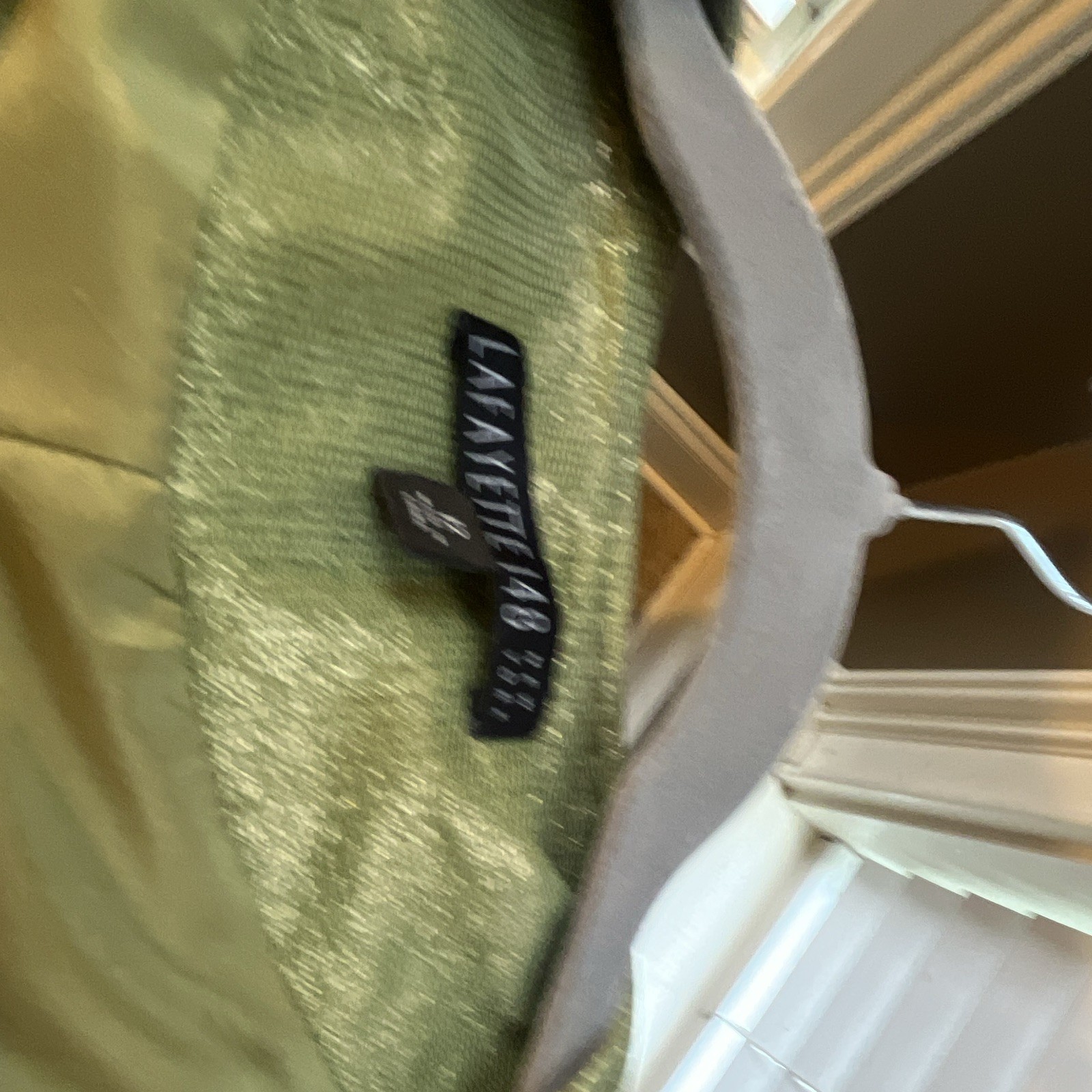 Lafayette 148 Women’s Green Metallic Leather Button Front Short Jacket Size 12