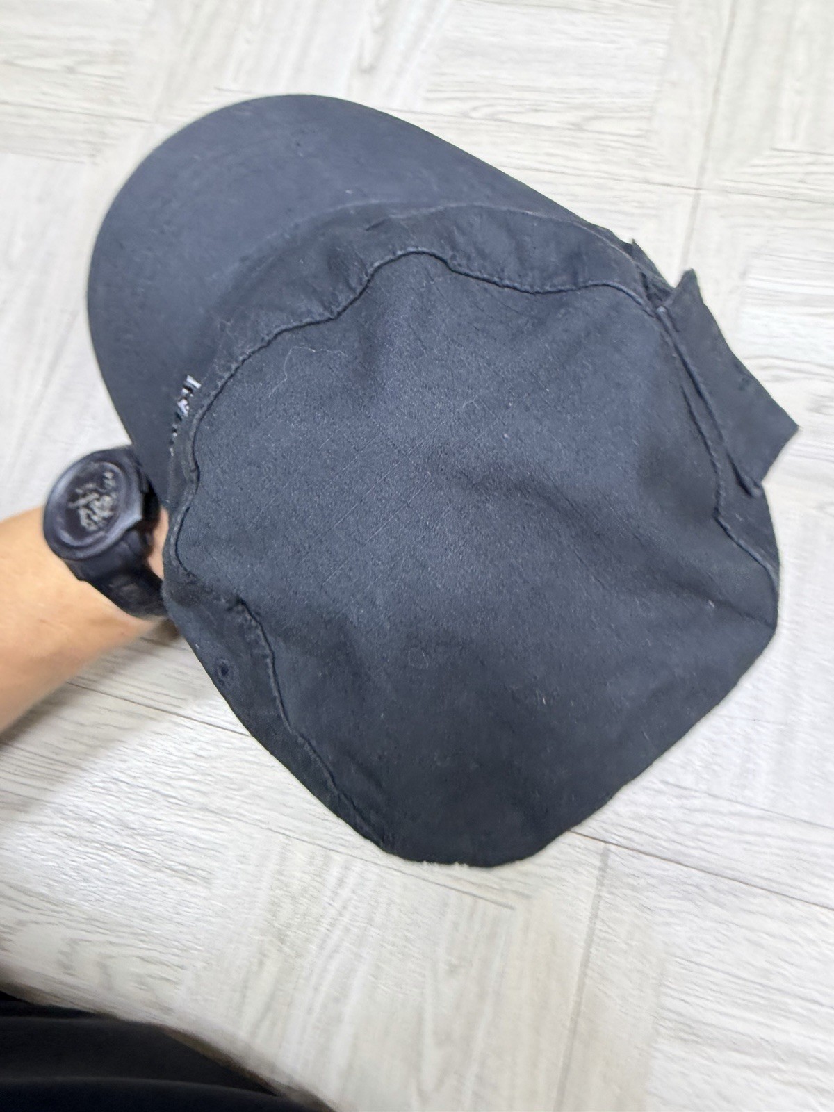 Kangol Black Flexfit Army Cap Hat Kangaroo Logo Lightweight S/M