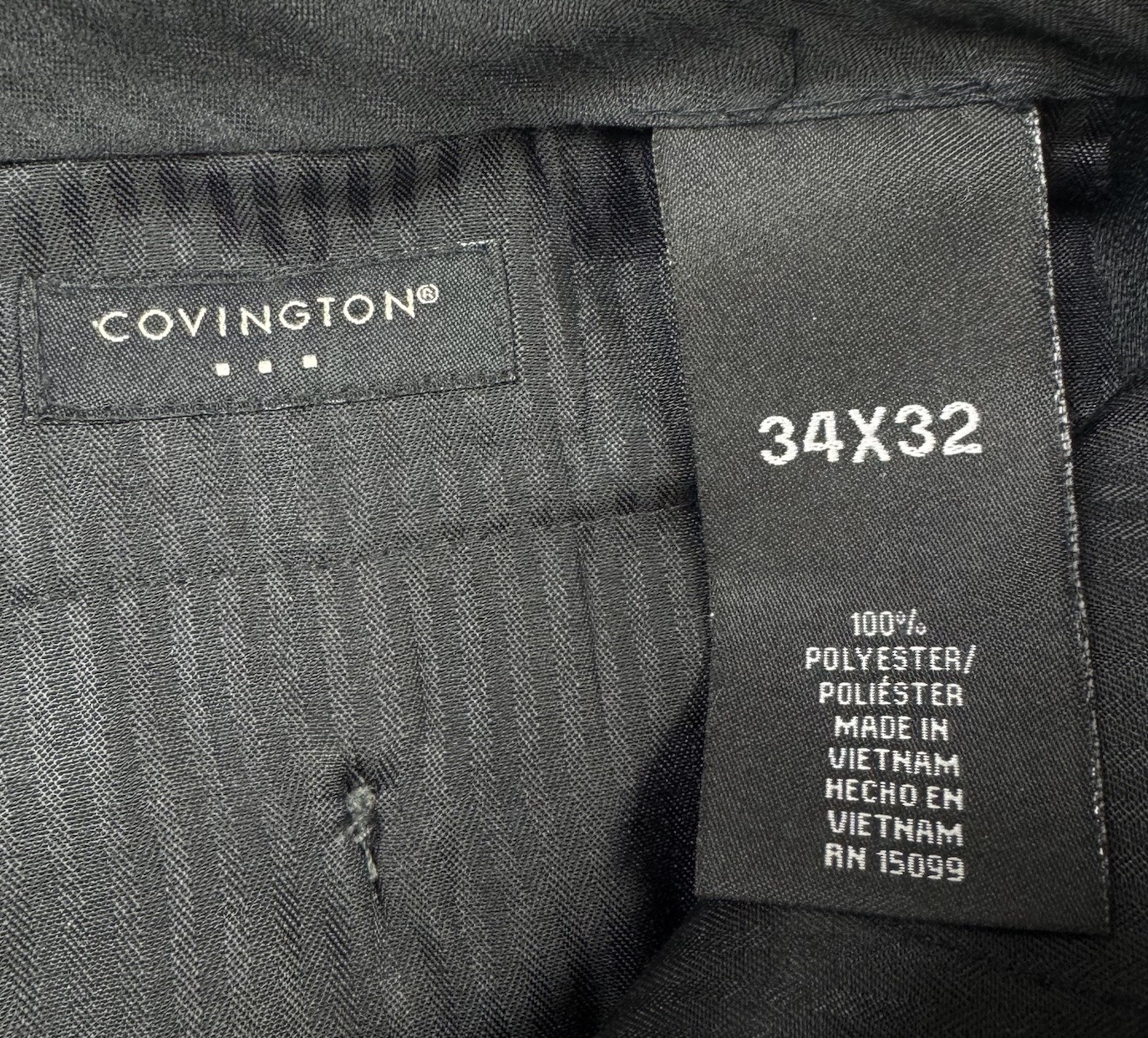 Covington Men’s Cool Ply 100s Formal Dress Pants 34×32 Pleated Super Hi-Twist