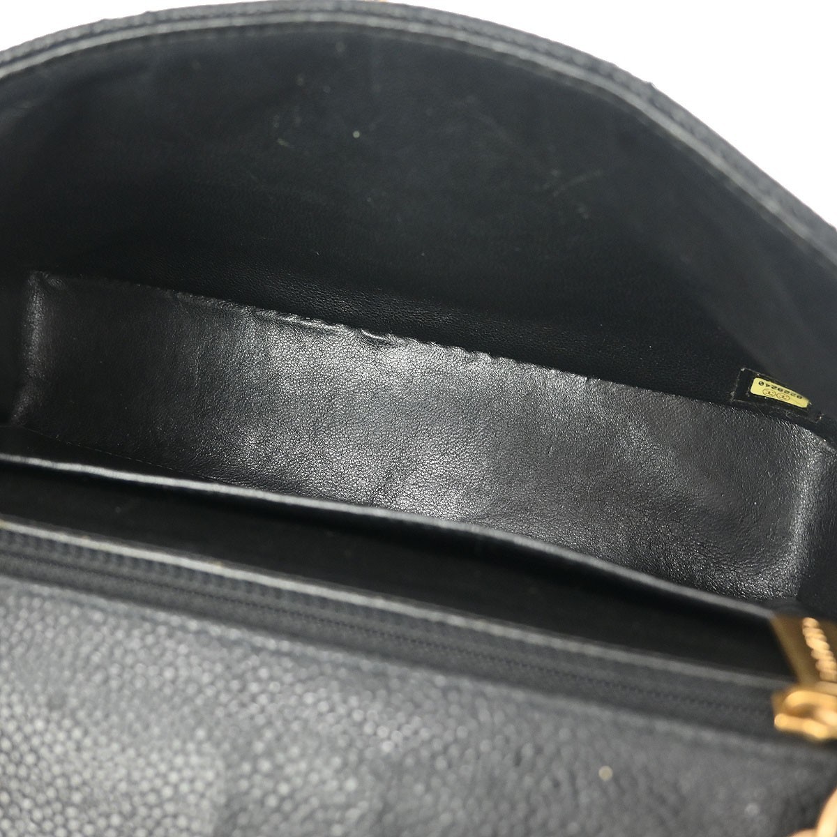 Chanel Black Calfskin Wood Straight Flap Shoulder Bag 154971