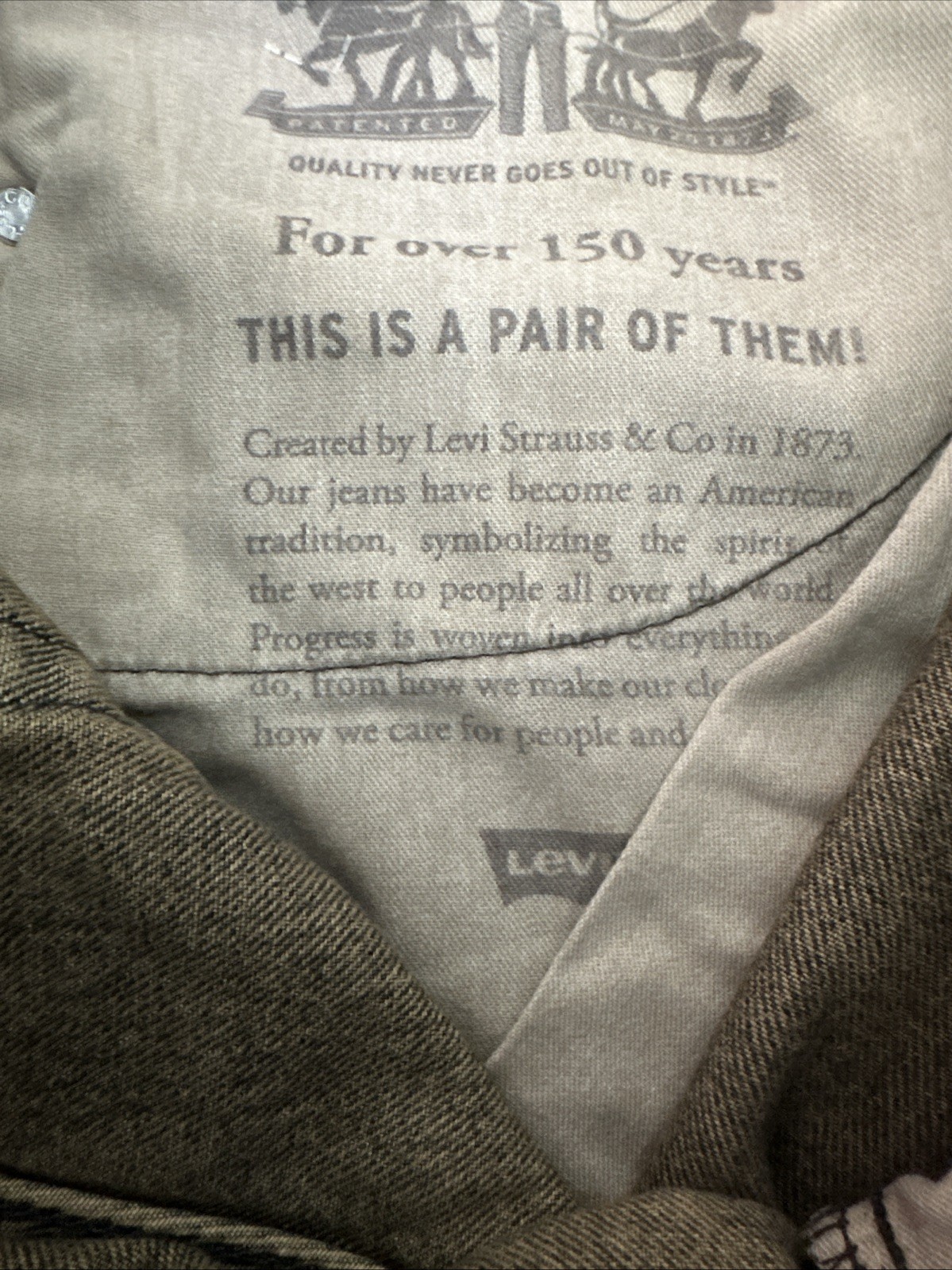Levi ‘s 578 Baggy Throughout Denim Jeans Sz. 34Wx34L Brownish Dusty Gray New