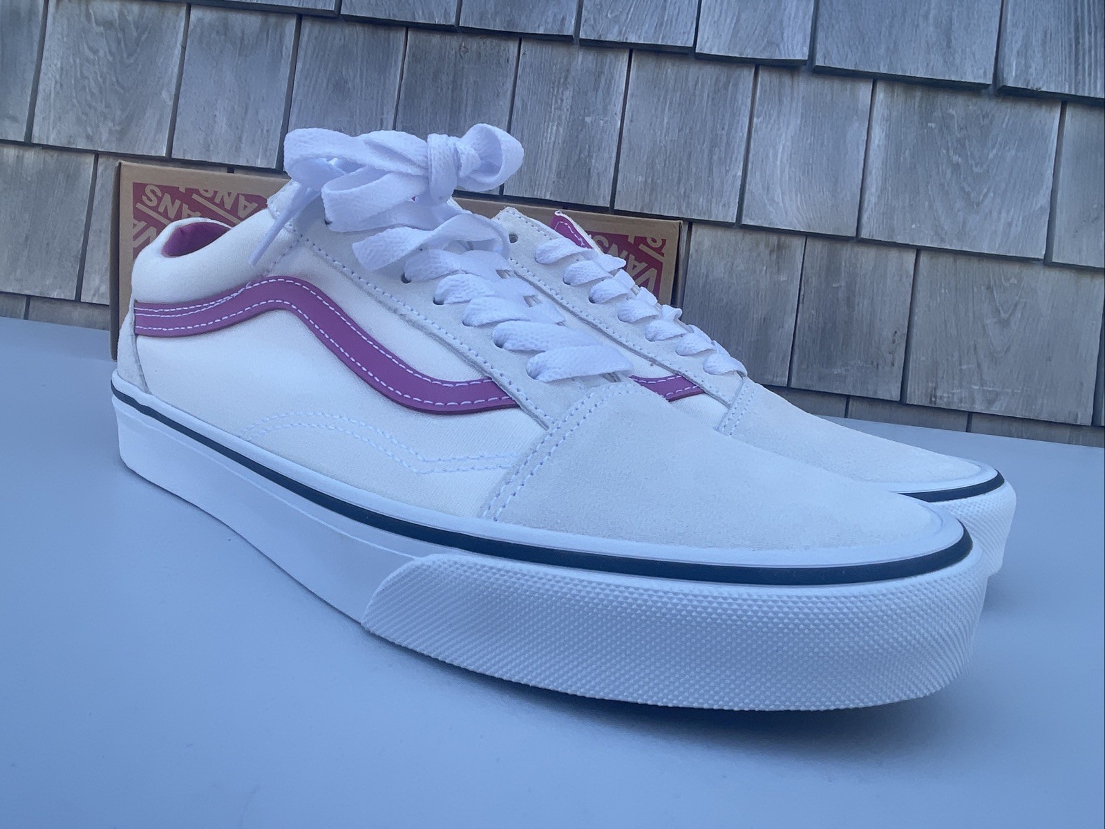 Vans Old Skool Pop Raspberry Rose Pink Sneakers VN000CR5YLZ Men’s Size 9.5 NEW