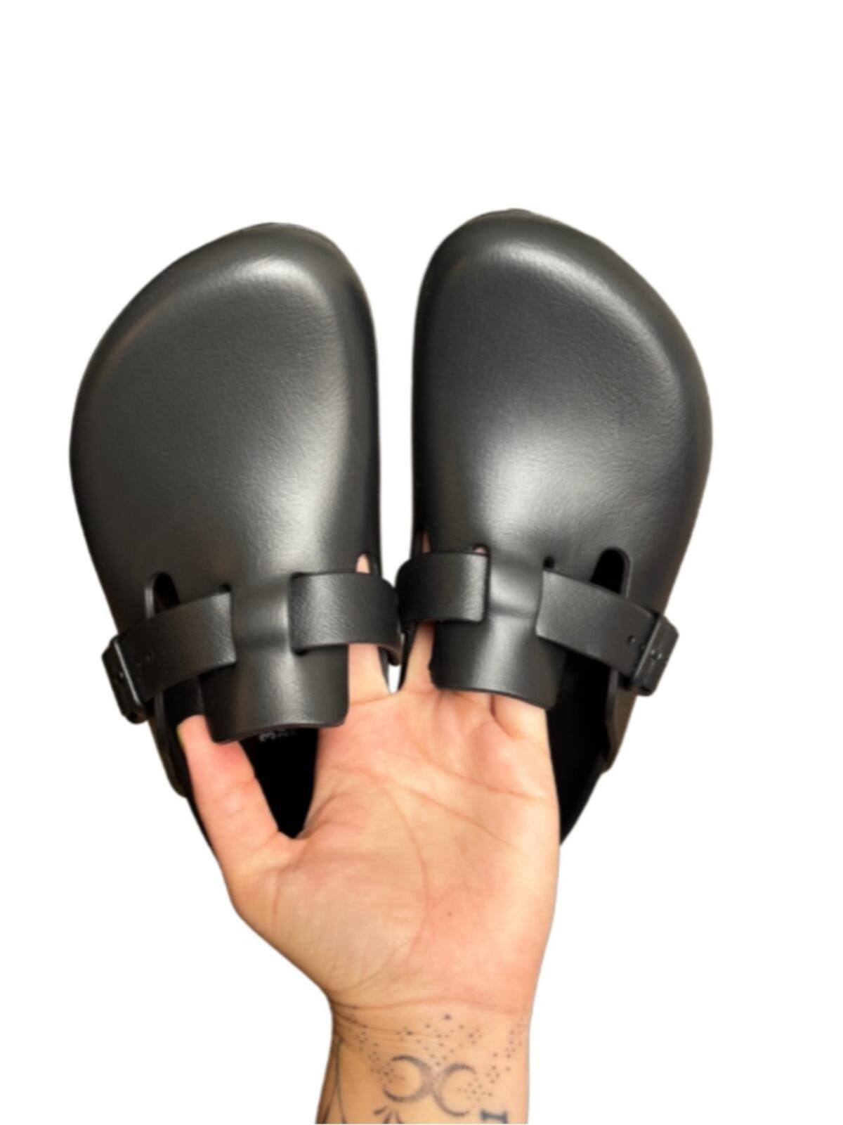 Blk Birkenstock Eva Clogs with Adjustable Strap • 38 Narrow
