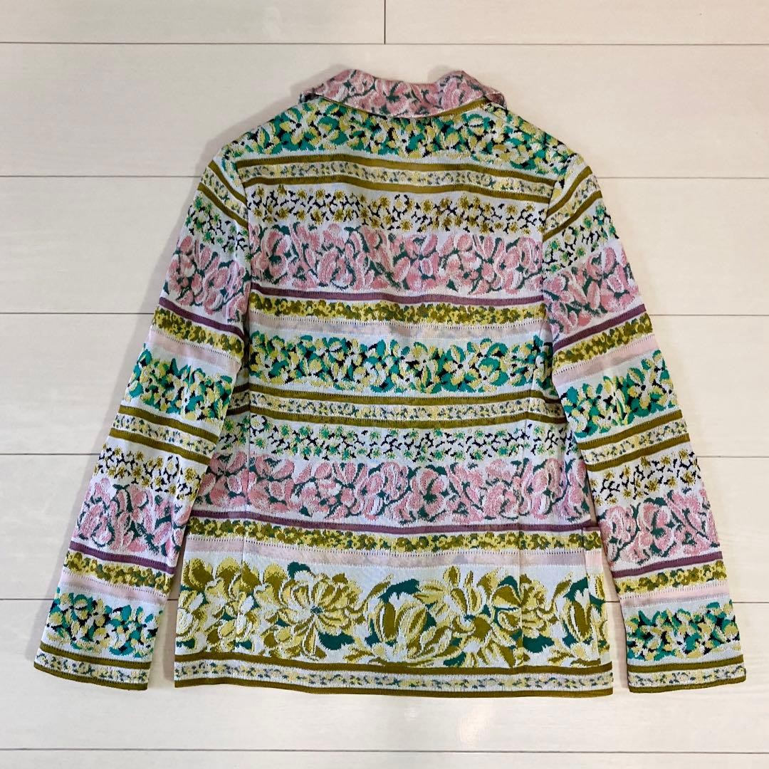 [EUC] MISSONI Orange Tag Jacket Sz 44 Floral Jacquard Rayon Cotton : From JAPAN