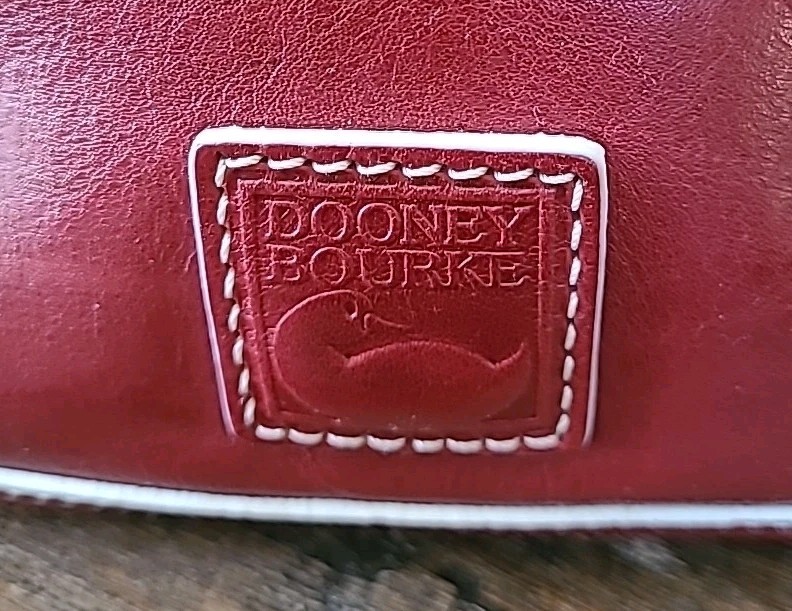 Dooney & Bourke Red Large Florentine Shopper Leather Handbag Crossbody Dust Bag