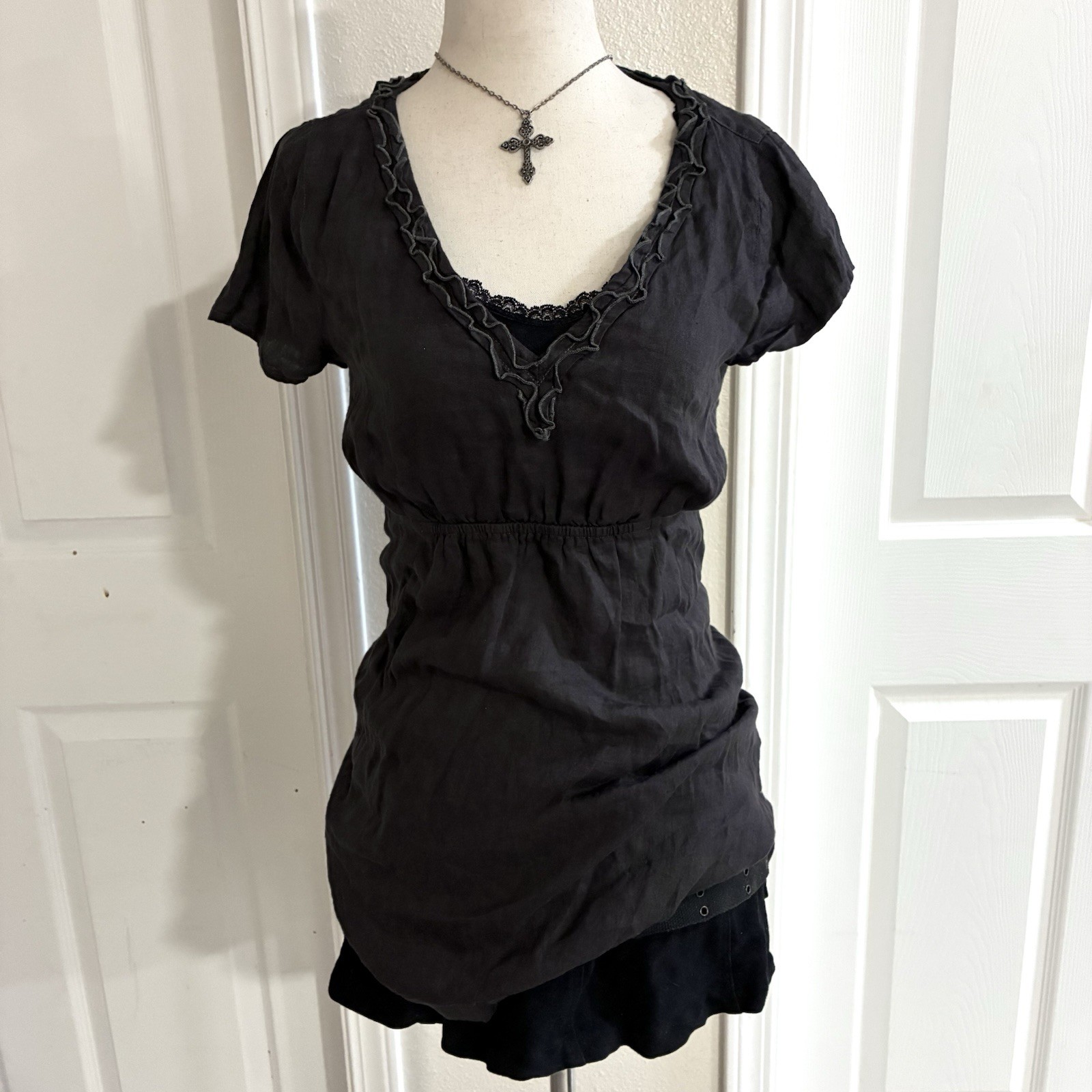 90’s Rain Nymph Blouse, Vintage Linen