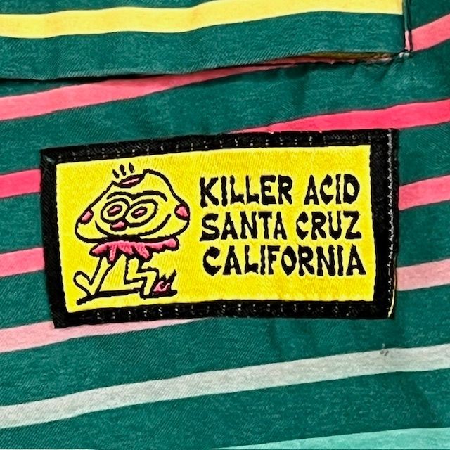 Killer Acid Board Shorts Mens Size XL No Bad Trips Green/Yellow Swim Santa Cruz