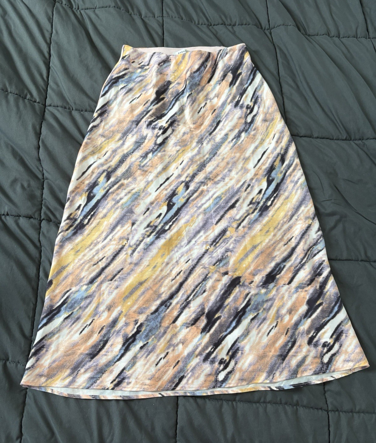 Babaton Women’s A-Line Midi Abstract Multicolor Skirt Size 00