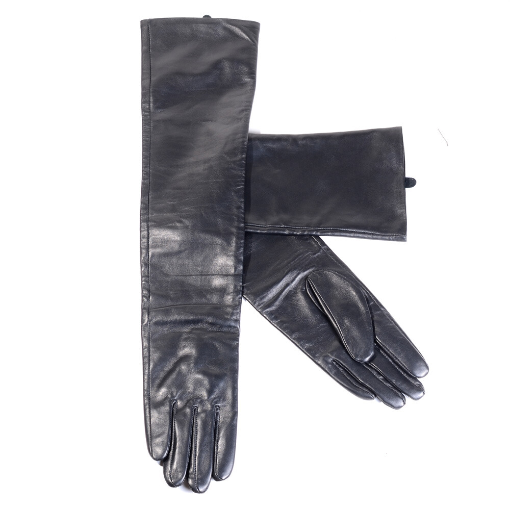 60 70 80cm Men’s Male 100% Real leather Punk Party Dancing Opera/Long Gloves