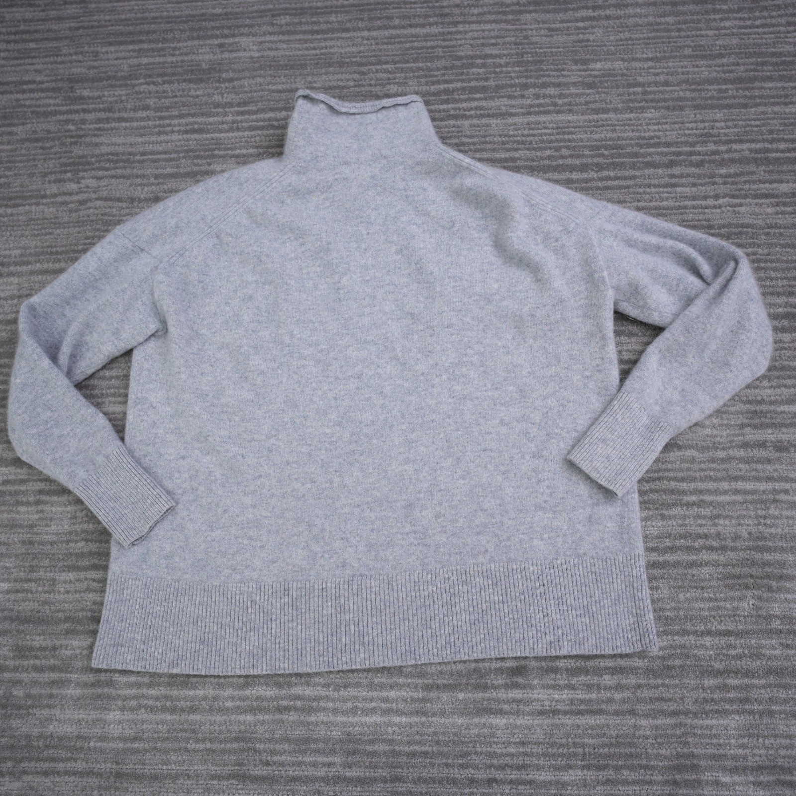 Nordstrom 100% Cashmere Turtleneck Sweater Gray Womens Medium RN58665