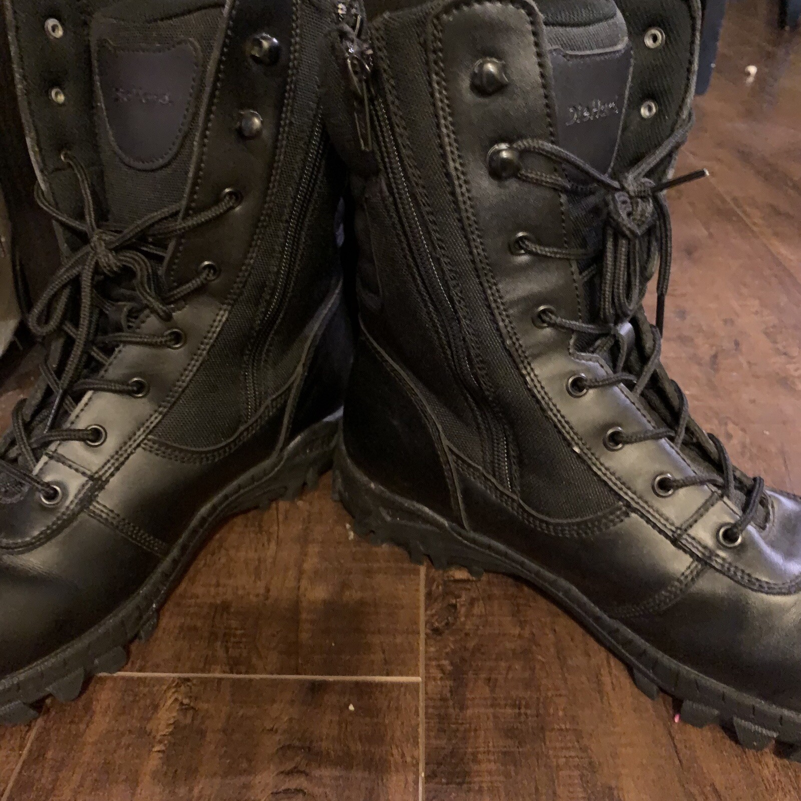 Die Hard Men’s Black Leather And Man Made Lace Up Work boots Size 13