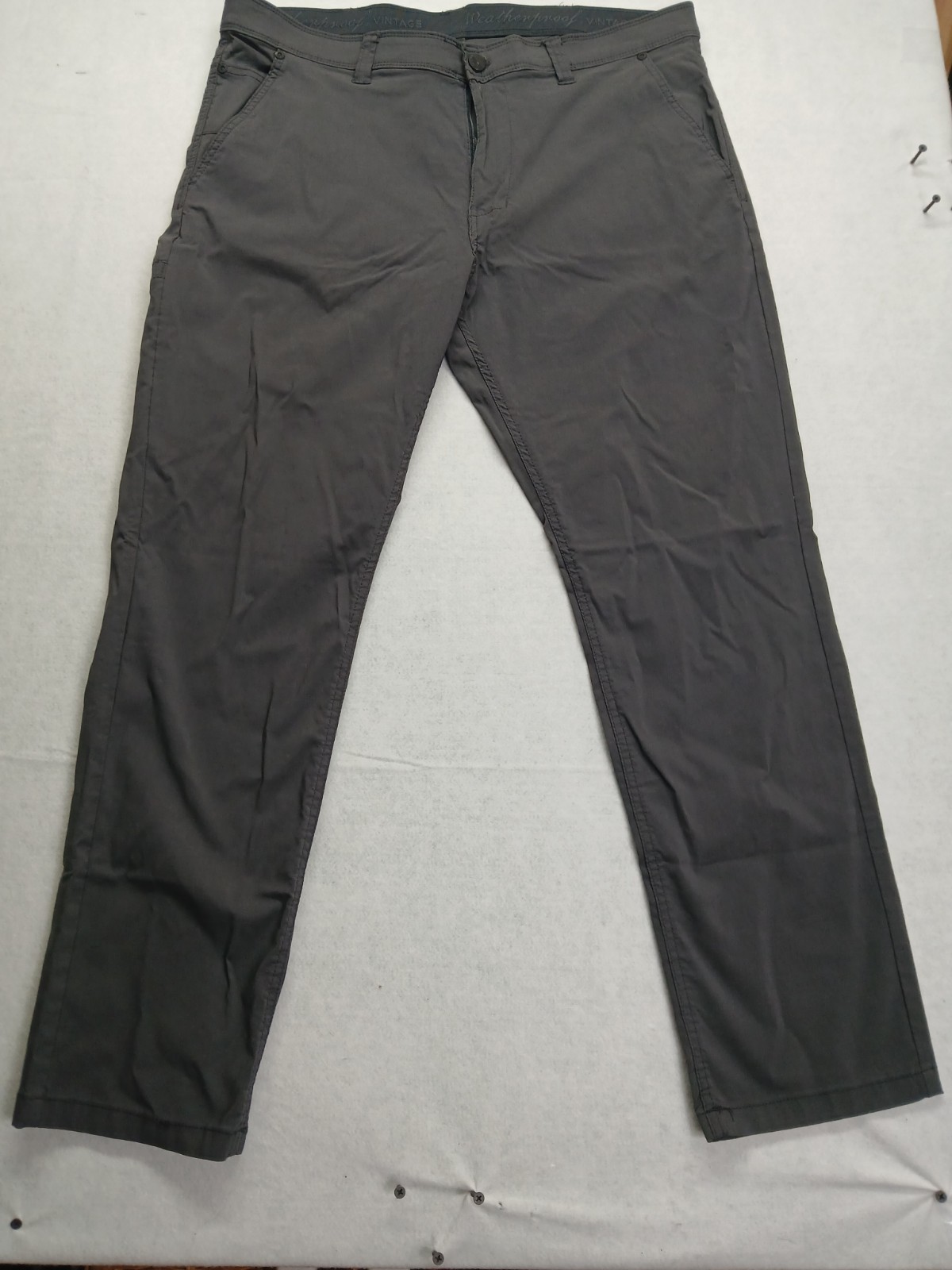 WEATHERPROOF VINTAGE MEN’S STRETCH CANVAS PANT GRAY 38X32
