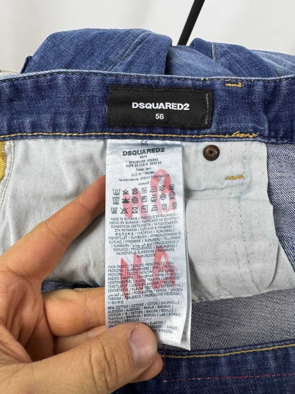 Dsquared2 Blue Jeans size 56 IT / W 40