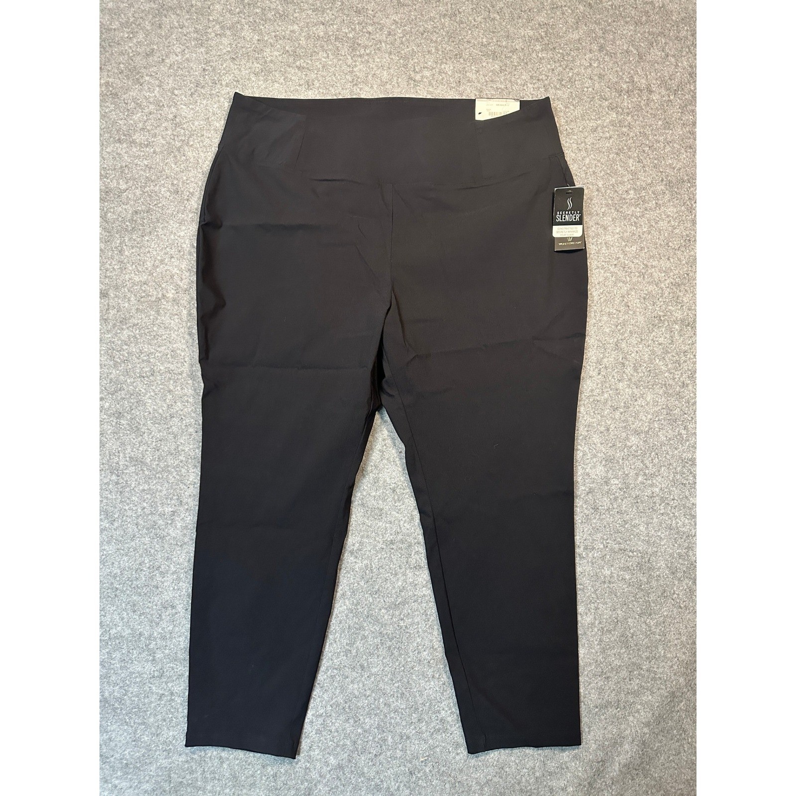 Worthington Secretly Slender Pull-On Skinny Pants 22WS Black Tummy Control