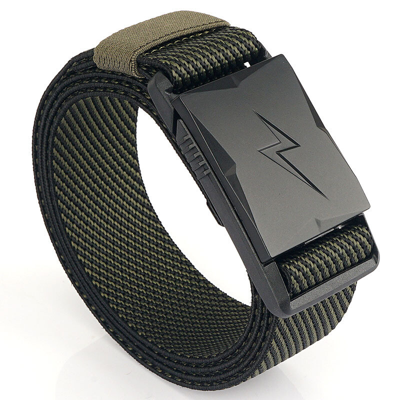 Light Designer Belts for Men Quick Release Magnetic Buckle Tactical Belt Elastic