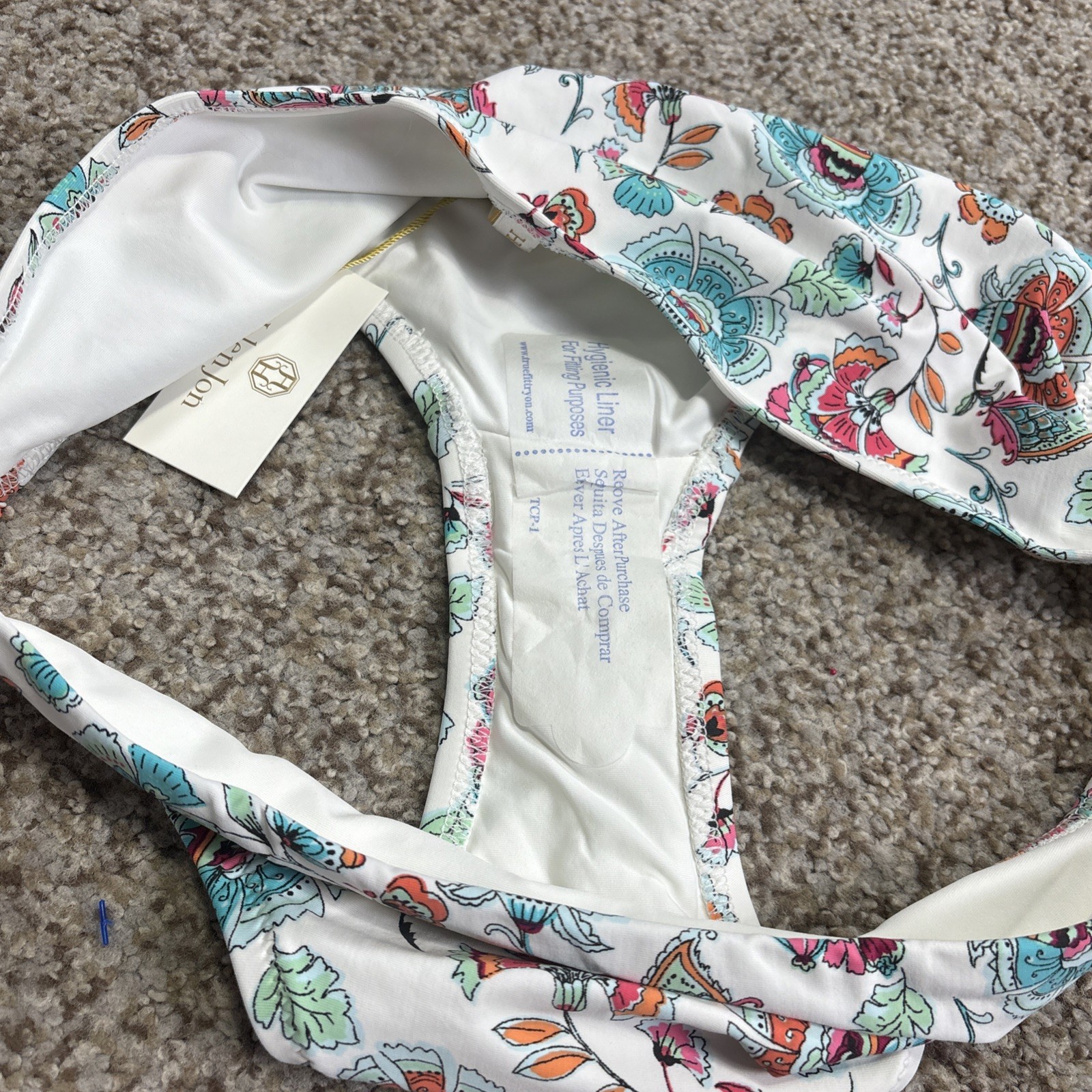 Helen Jon Classic Hipster Bikini Bottom Bali Hai Size Large NEW MSRP $69