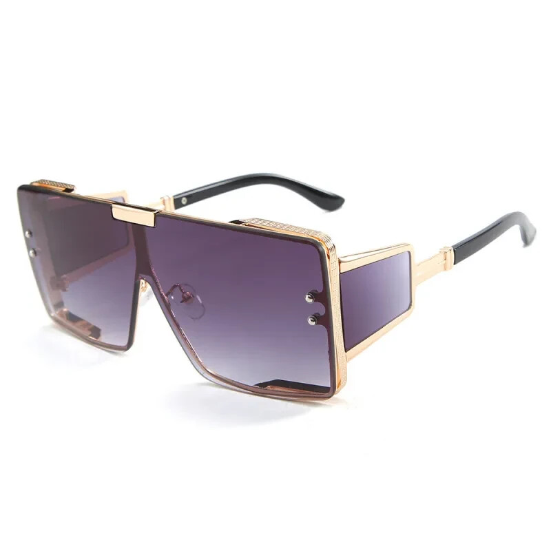 Sunglasses Dark Black Lens Men Hip Hop Cholo Square Gangster Stylish Outdoor New