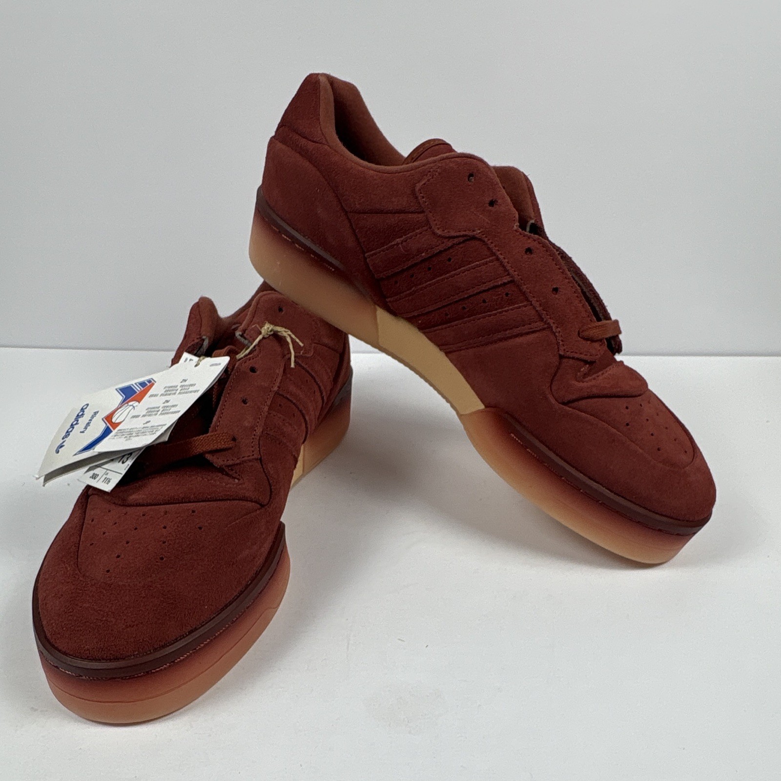 adidas Rivalry Lux Low Men size 12 Low Top Lace-Up Suede Sneakers Brown
