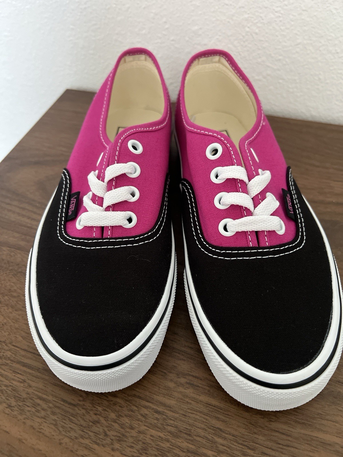 Vans Authentic Pop Raspberry Rose Pink Canvas Skate Sneakers Shoes Size 5 Mens