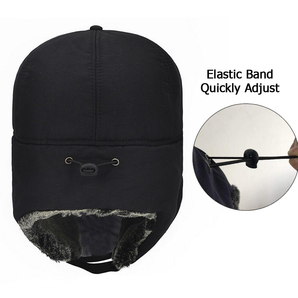 Men Winter Aviator Trapper Hat Warm Ear Flap Snow Ski Elmer Face Mask Hood Cap