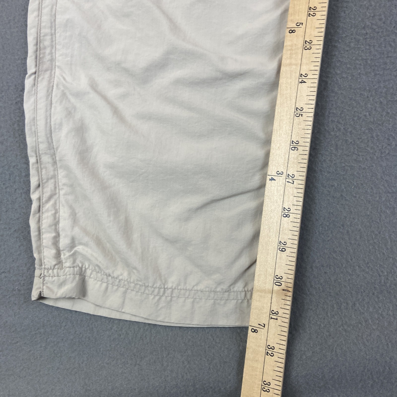 REI Pants Mens Large Beige Convertible Cargo Hiking UPF 50+ Workwear Belted