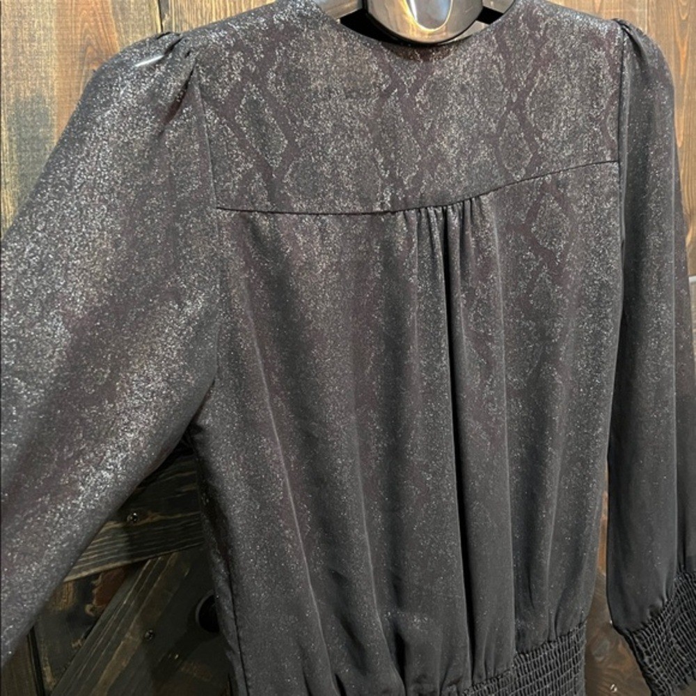 Veronica M Drop Waist Shimmer Dress XS Black Snake Fairy Grunge Whimsigoth Boho