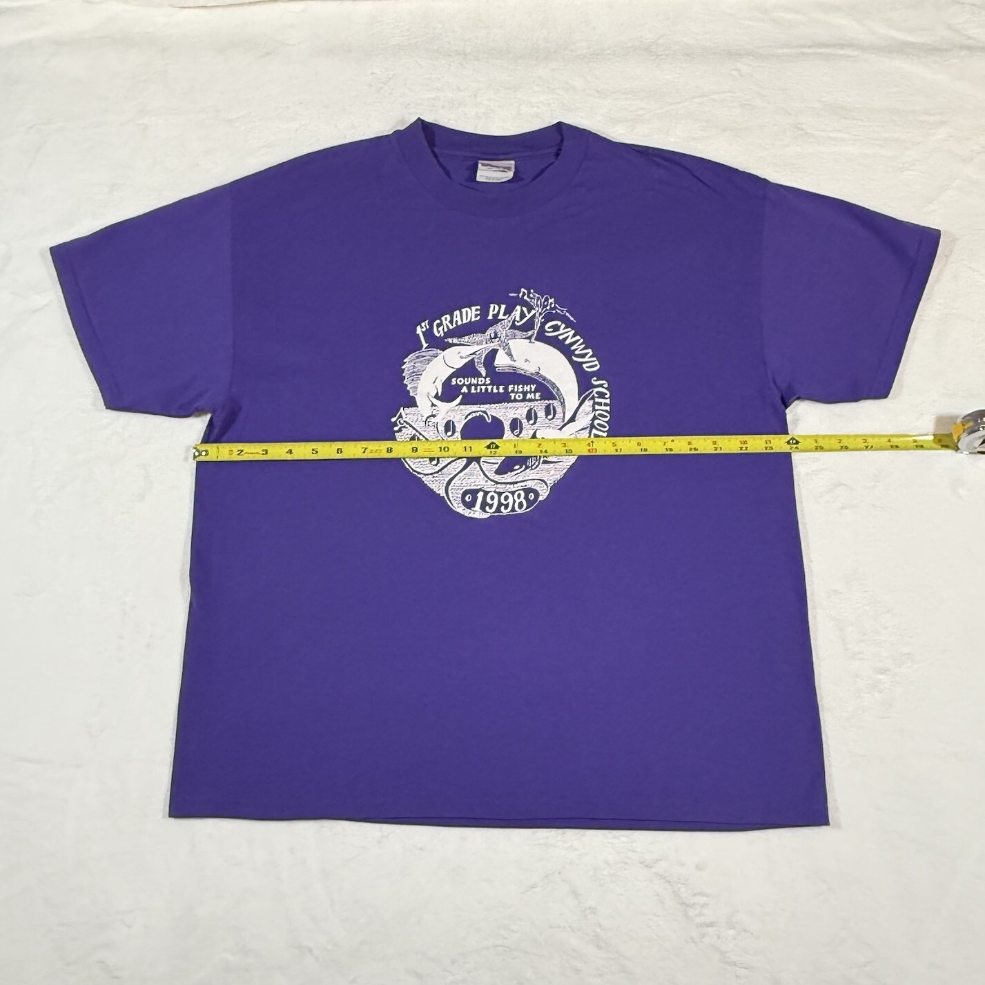 Vintage 1998 Cynwyd School 1st Grade Play T-Shirt Purple Hanes Heavyweight XL