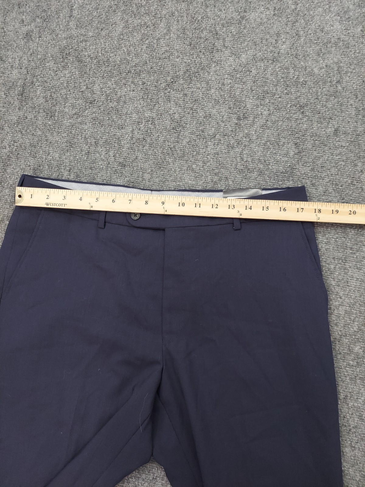 Ballin Pants Mens 35 Blue Super 120s Wool Dunhill Comfort Eze Unhemmed NWT