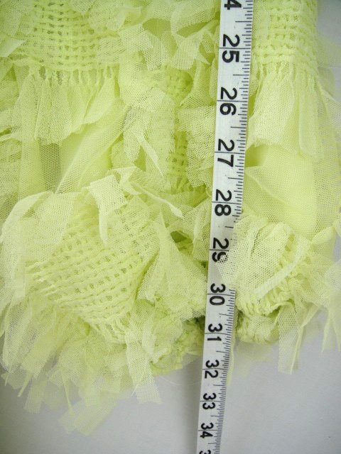 ASOS Edition Size 12 Apple Green Long V Neck Ruffle Pull Over Long Sleeve Dress