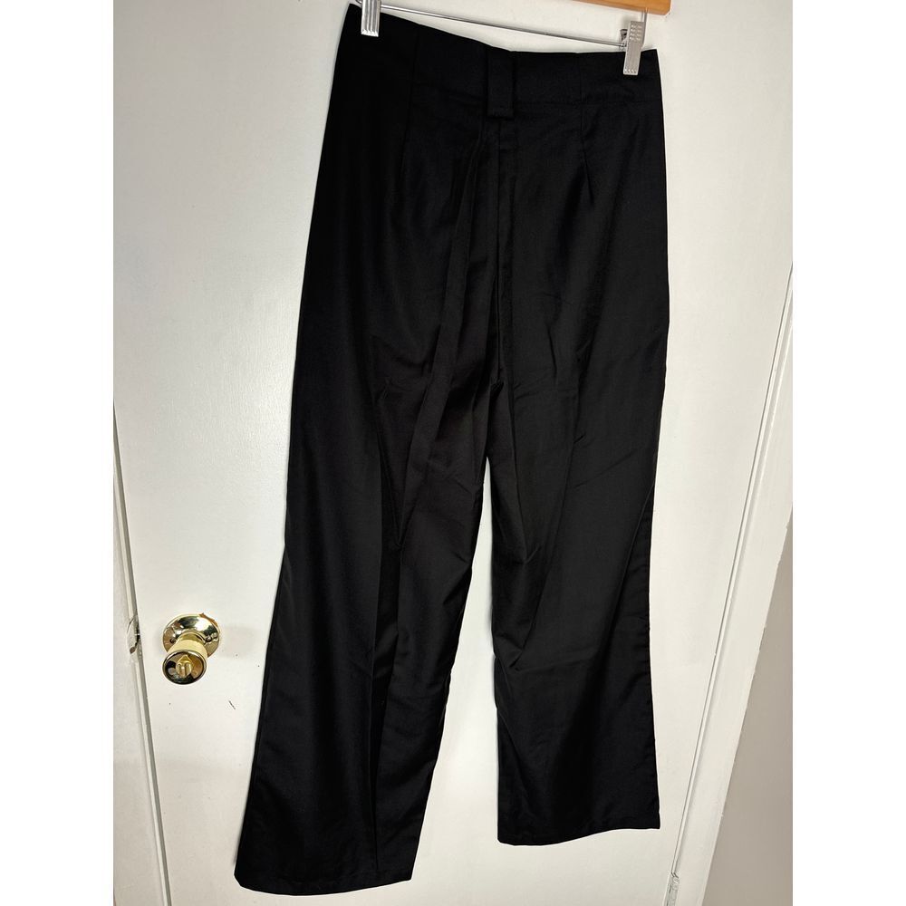 Commense Middle Waist Solid Pocket Gray Dress Pants Professional Attire casual S