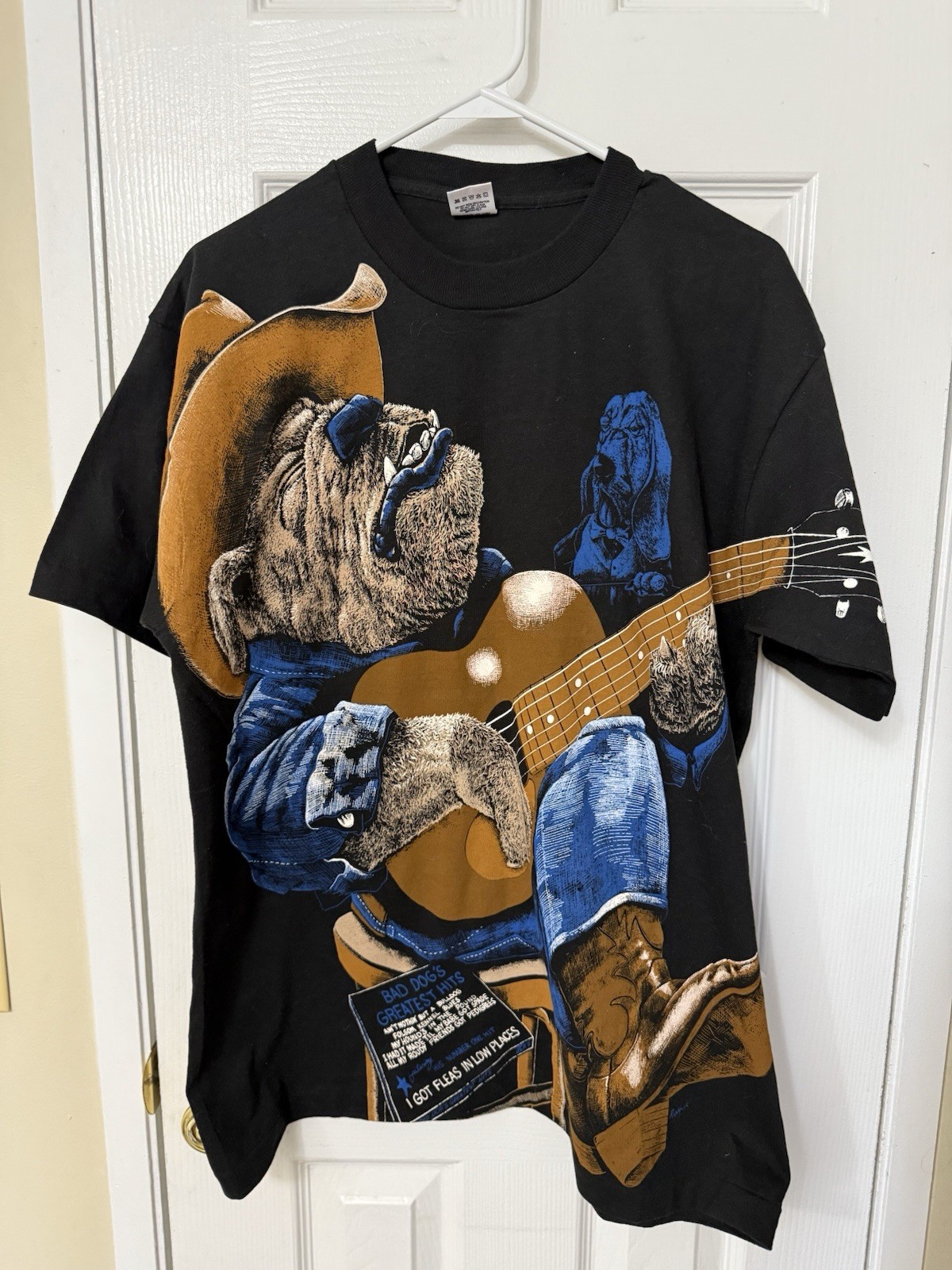 Vintage Bad Dog All Over Print Music Graphic 90’s Single Stitch Size L RARE