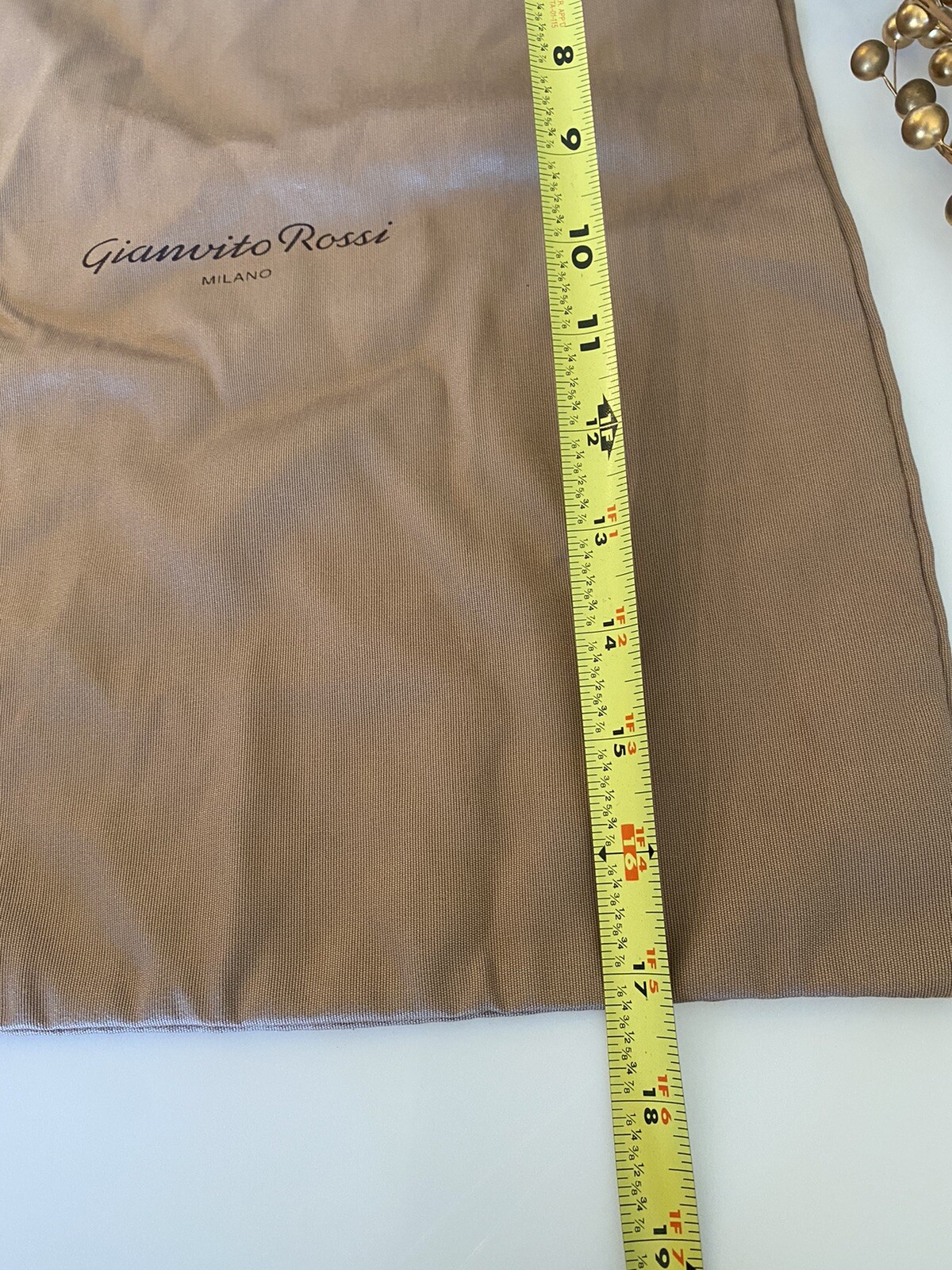 Gianvito Rossi Milano Taupe Shoe Dust Travel Drawstring Bag 17”*13”