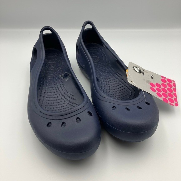 Crocs Womens Ballet Flats Kadee size 9 Navy Blue *NWT*