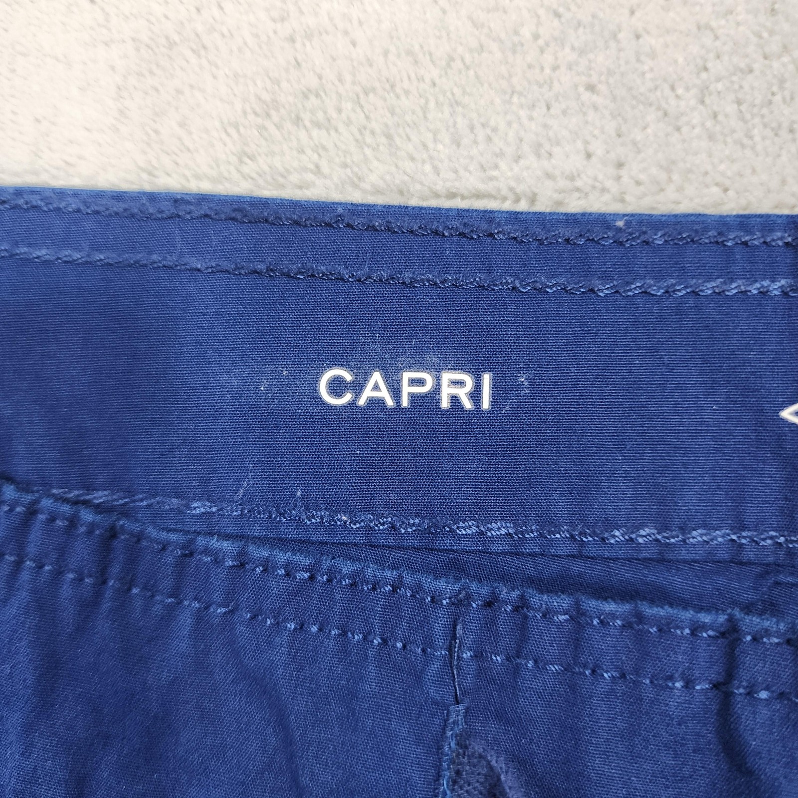 St. John’s Bay Pants Womens 24W Blue Capri Cargo Drawstring Stretch Casual