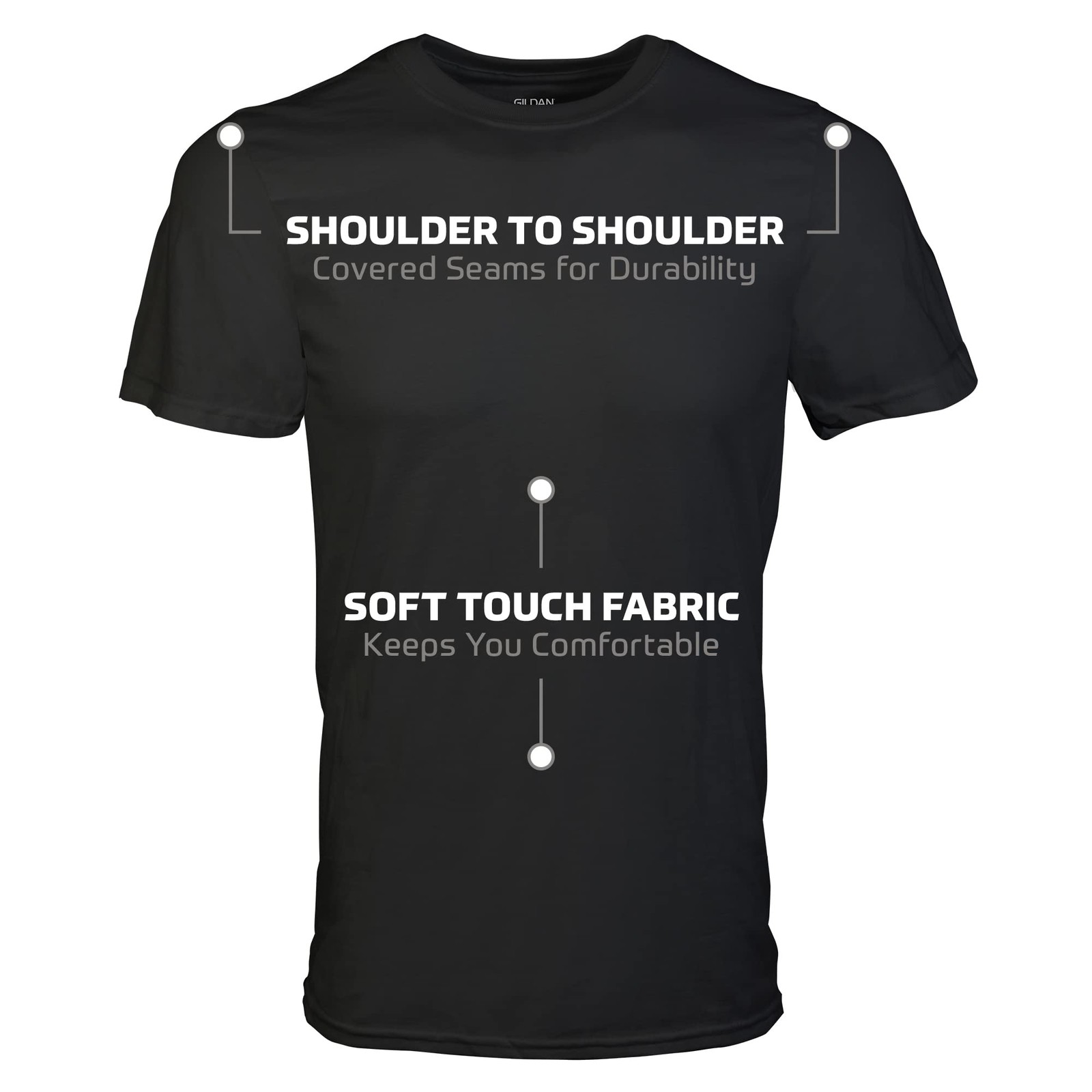 Camisetas Crew Para Hombre, Paquete Multiple, Estilo G1100, Negro/gris Depor…