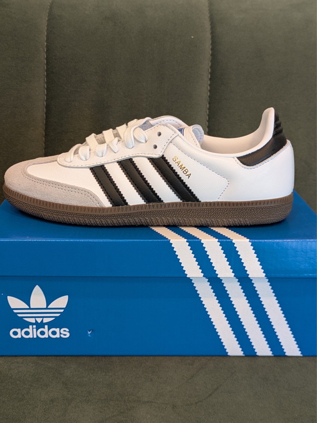 Adidas Samba OG Shoes US 4.5 White Black Gum B75806 Originals New With Box