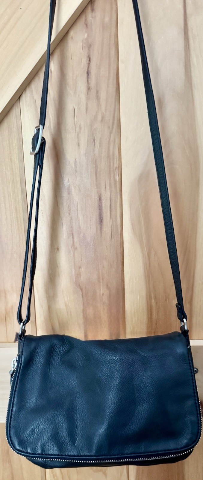 Margot New York Leather Flap Crossbody Shoulder Bag Soft