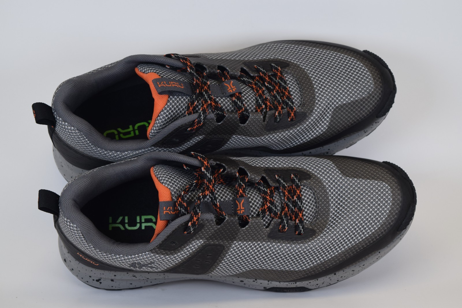 KURU Mens Atom Trail 10330275 Lead Gray Orange Spice Hiking Trail Shoes Size 7.5
