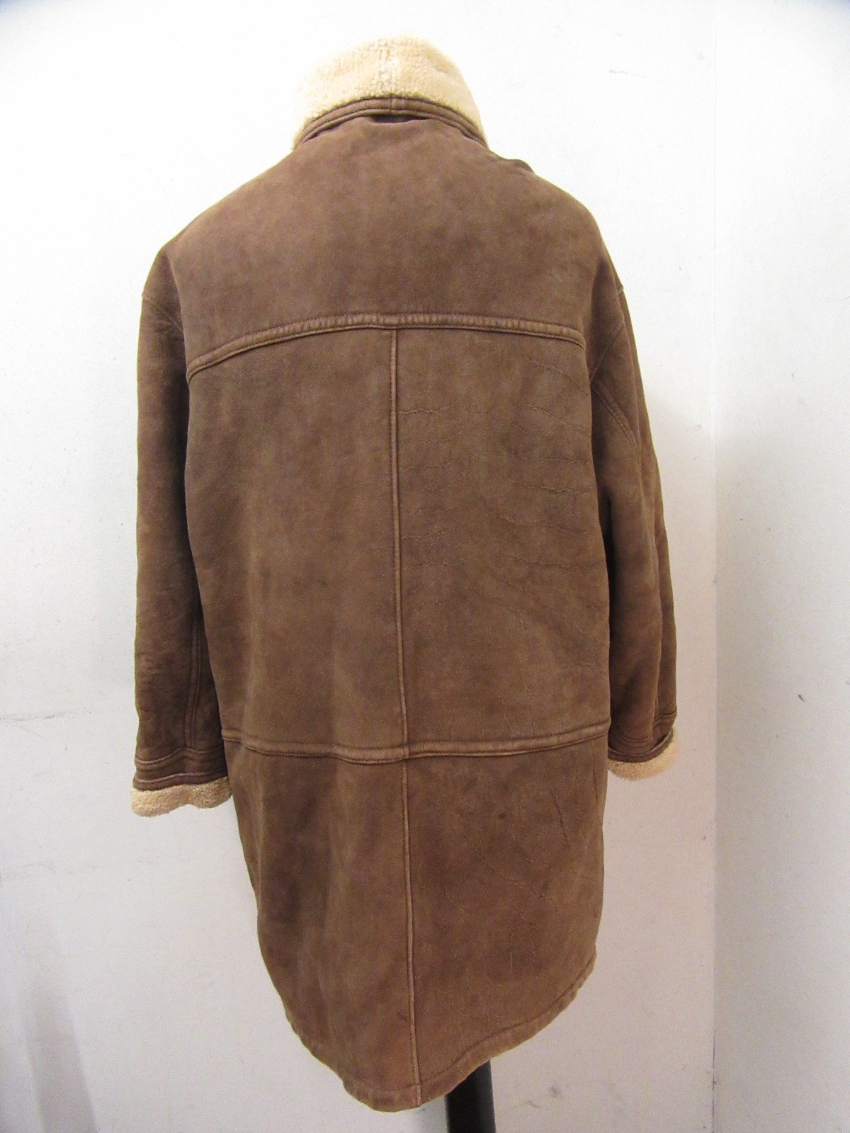 VINTAGE MORLANDS SHEEPSKIN LEATHER DUFFLE BANE JACKET SIZE 40 OR M