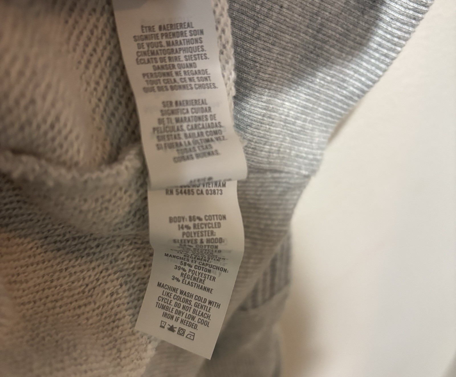 Aerie Waffle Knit Heather Gray Pullover Hoodie Oversized Comfy Cozy Cotton XL