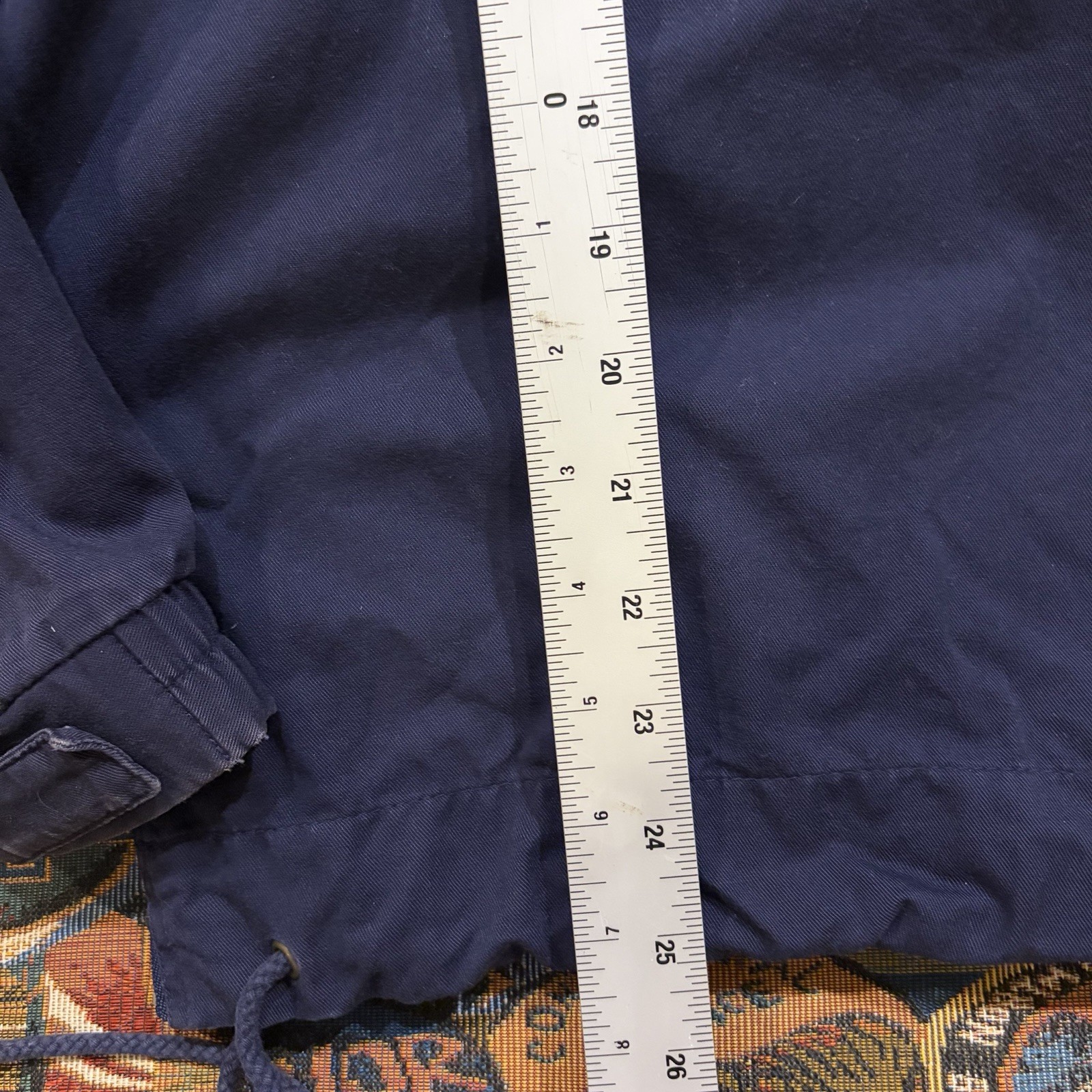 Vintage 90s GAP Half Zip Hooded Anorak Jacket Navy Blue Pullover Cotton Size S
