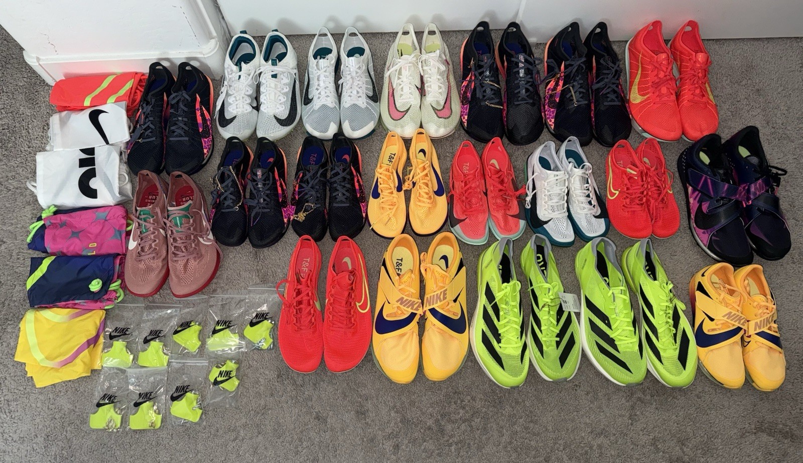 LOT OF 20 Nike & Adidas Track & Field Spikes New READ DESCRIPTION