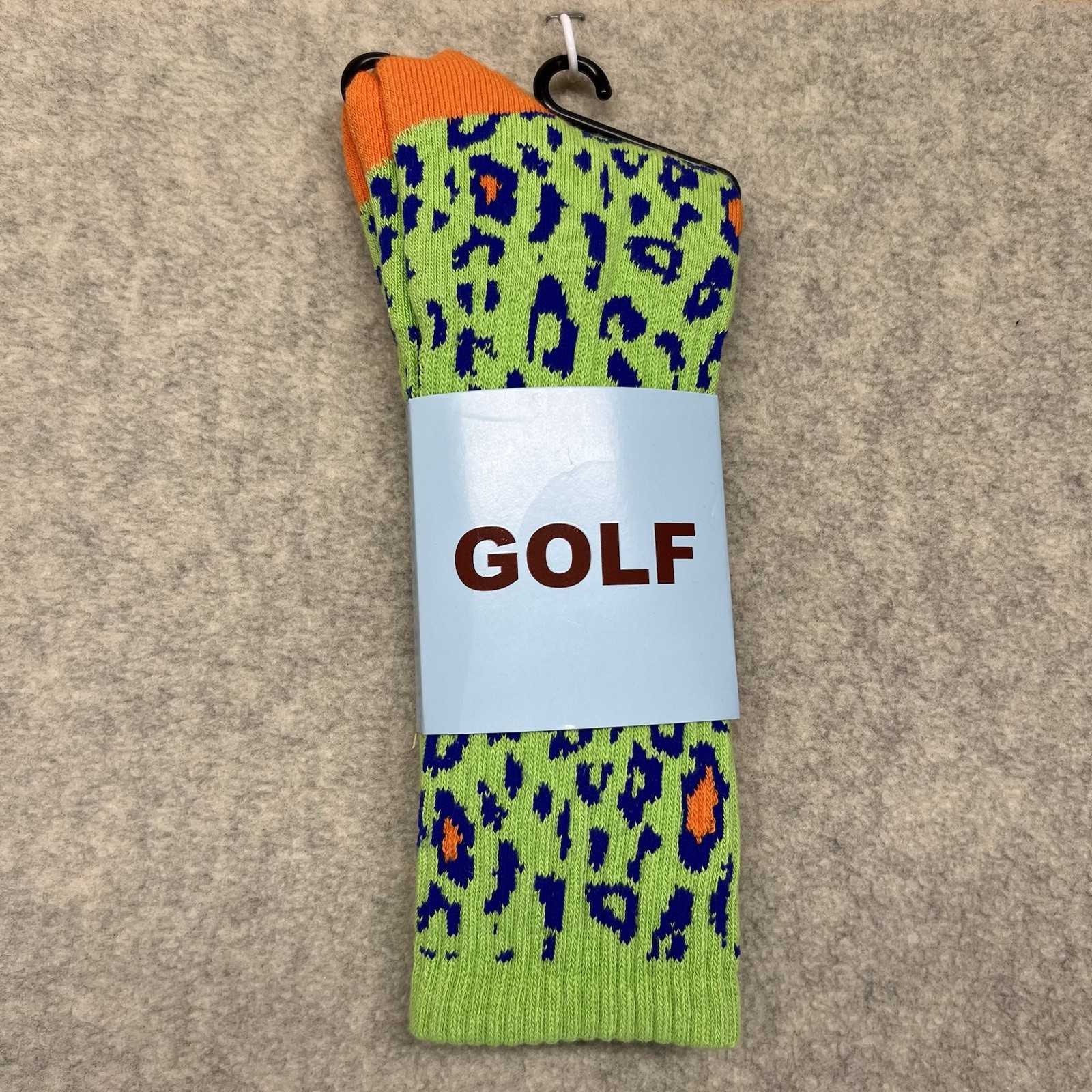 Golf Wang Digi Leopard Crew Socks Green Orange Blue One Size NWT