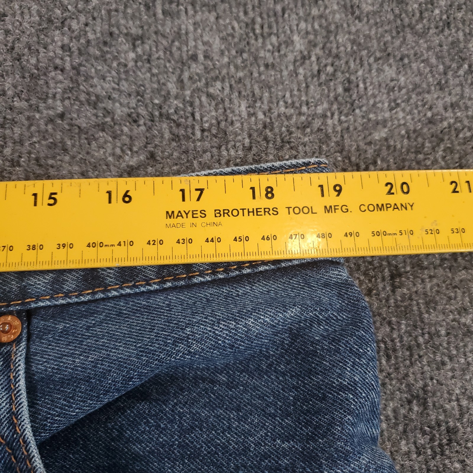 Levis 517 Mens 38×30 Blue Bootcut Denim Jeans Waterless