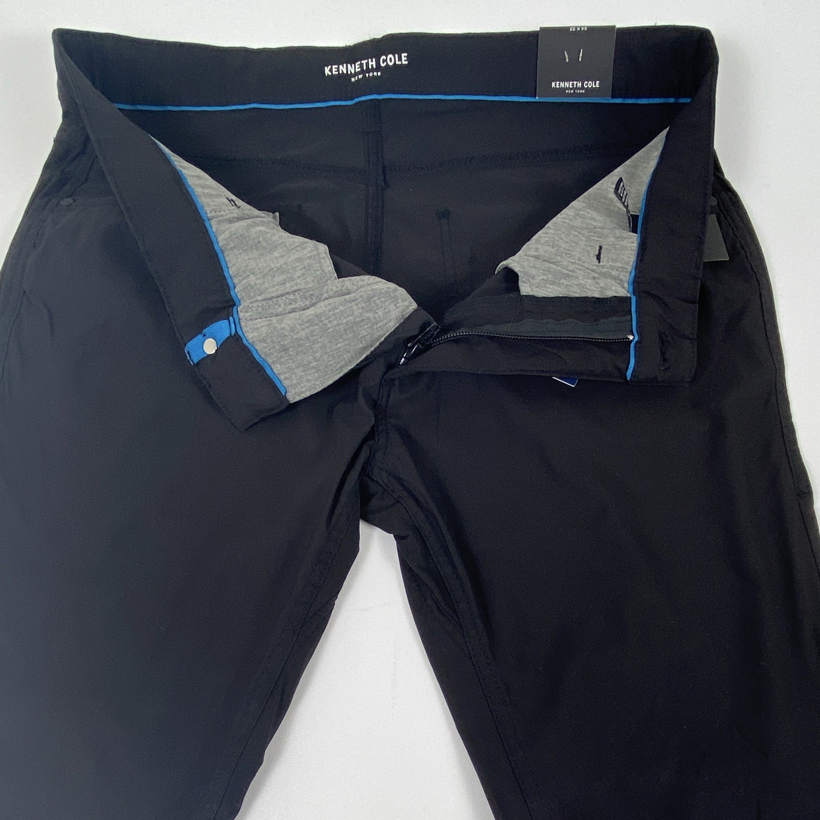 Kenneth Cole New York TECHNI-COLE Slim Fit Lightweight Tech Pants Black 34